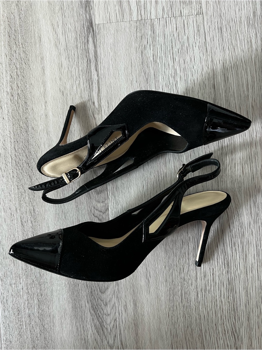 Sarah Flint Marigay Sling 85 IT 38 - US 8 /Black Suede Heels Excellent Condition
